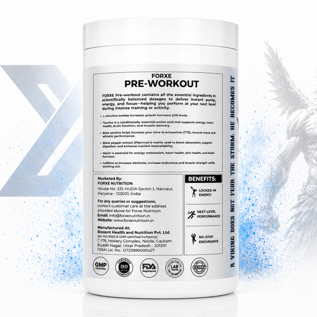 Forxe Pre Workout – Blue Lagoon (Nootropic Energy Formula)