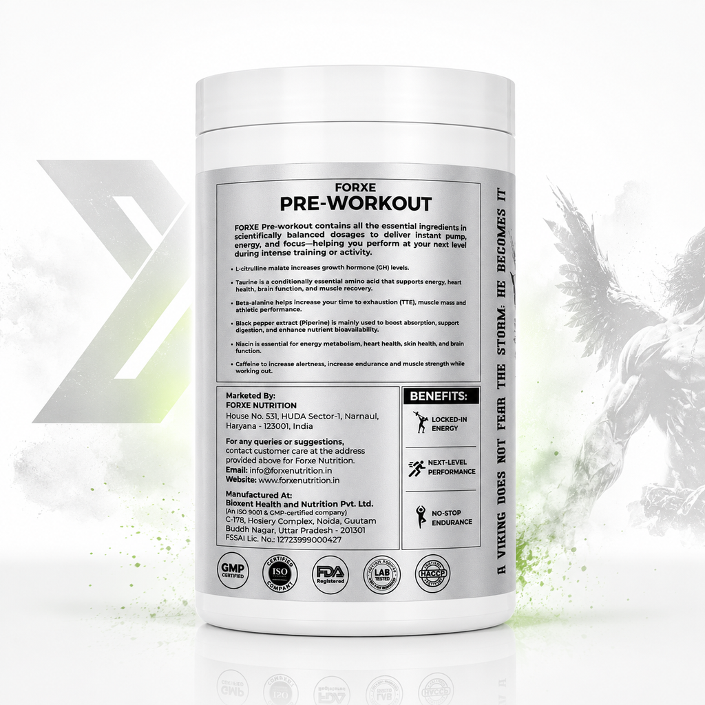Forxe Pre Workout – Green Apple (Nootropic Energy Formula)