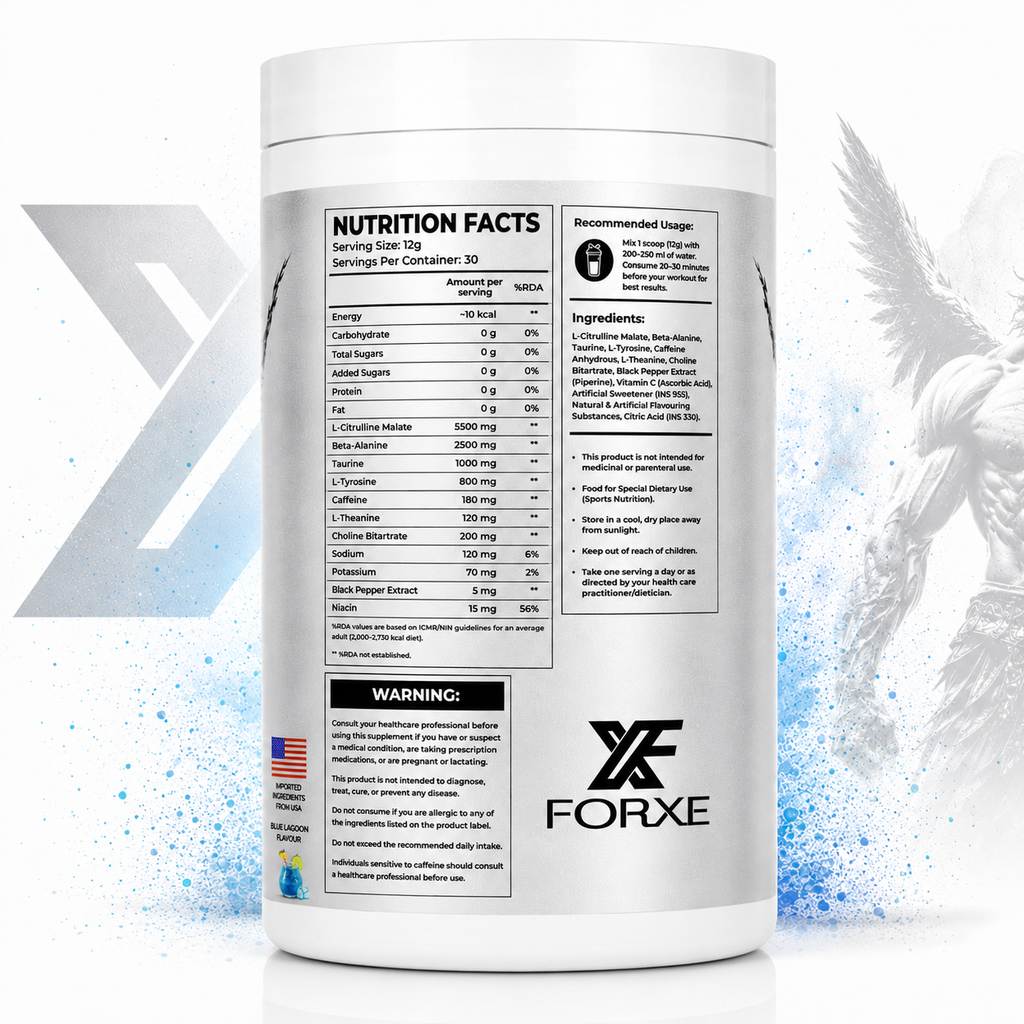 Forxe Pre Workout – Blue Lagoon (Nootropic Energy Formula)