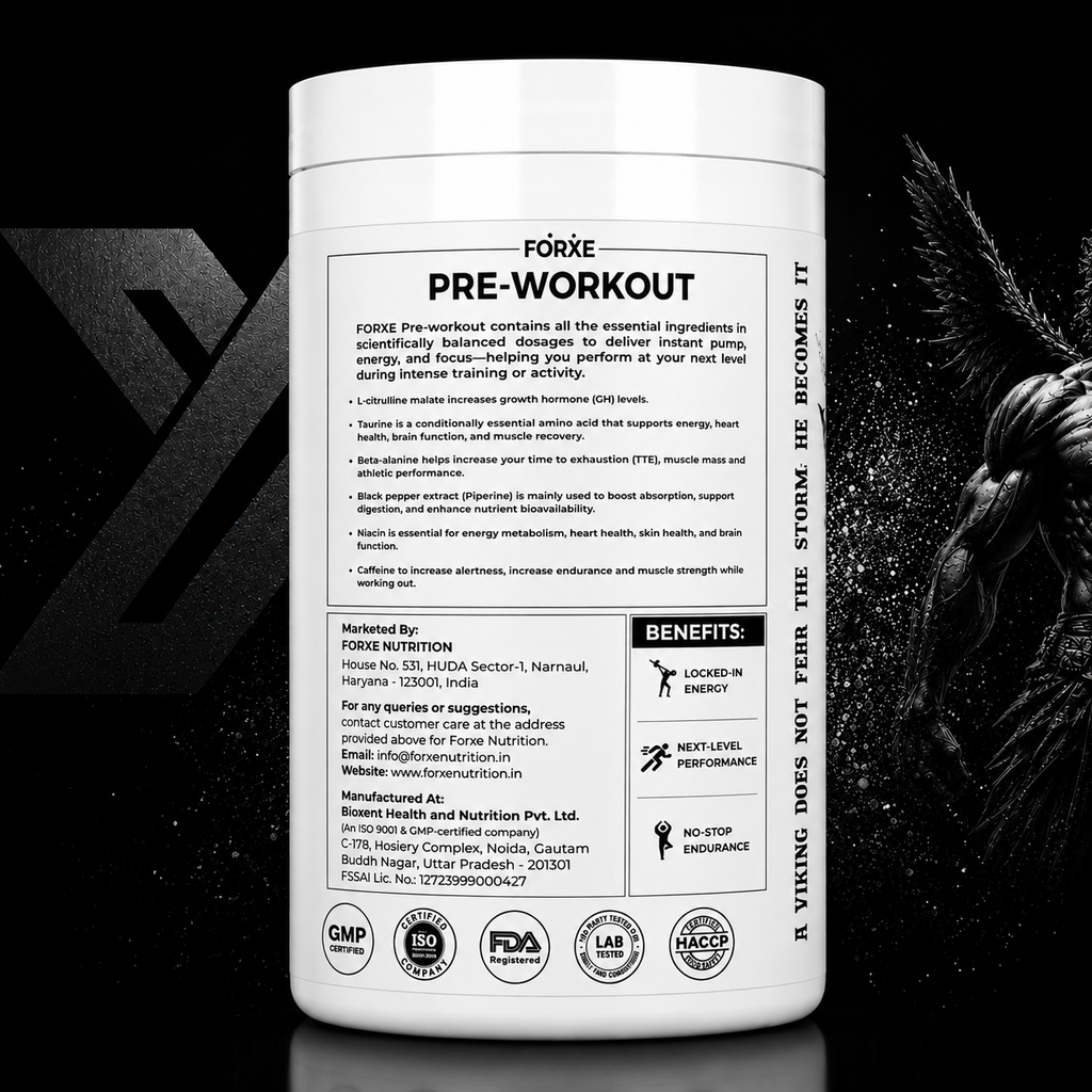 Forxe Pre Workout – Blue Lagoon (Nootropic Energy Formula)